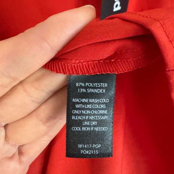 NWT Betabrand Red Umoreil Faux Wrap Tie Waist 3/4 Sleeve Dress - Picture 3 of 6